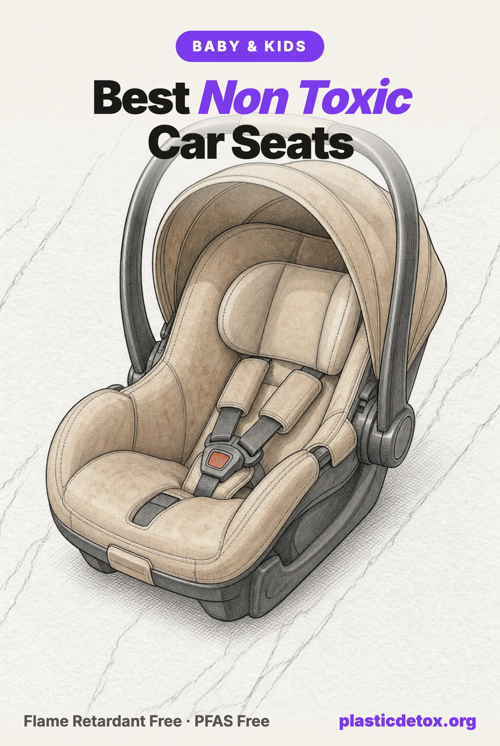 Best non toxic car seats: an infant car seat with a canopy